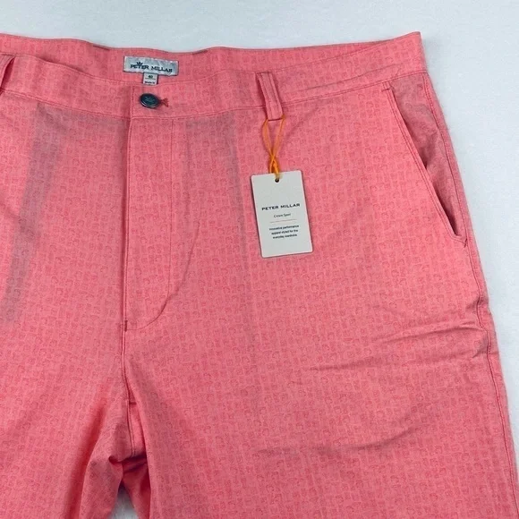 Peter Millar Golf Shorts Men’s 40 Pink Cocktail Shackleford Crown Sports Active - Picture 2 of 13